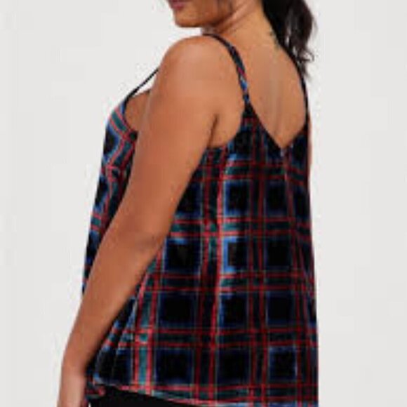 Torrid Sophie Plaid Velvet Swing Cami Top - 13907461 - Picture 2 of 8